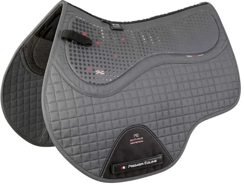Antislip zadeldek Premier Equine Close Contact Tech Grip Pro von Premier Equine in Grau – Produktfoto