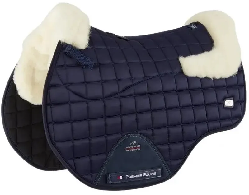 Atlantis Cc Satin Wool Jump Zadeldekje Blauw Full von Premier Equine in Marine – Produktfoto