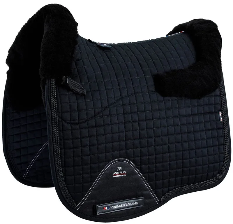 Cc Merino Wool European Dressage Square Zadeldekje Full by Premier Equine in Black – product photo