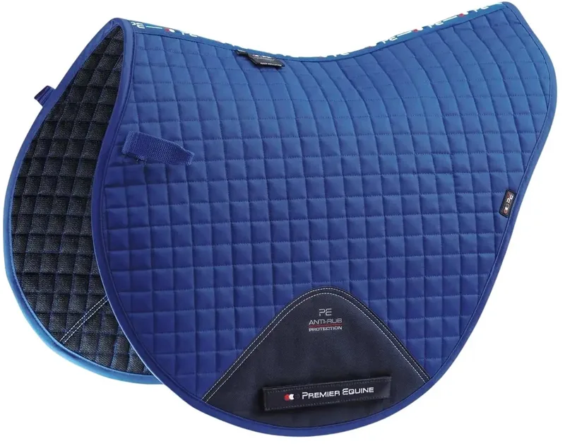 Cc Plain Cotton Cross Country Zadeldekje Blauw Full de Premier Equine en Koningsblauw – photo produit