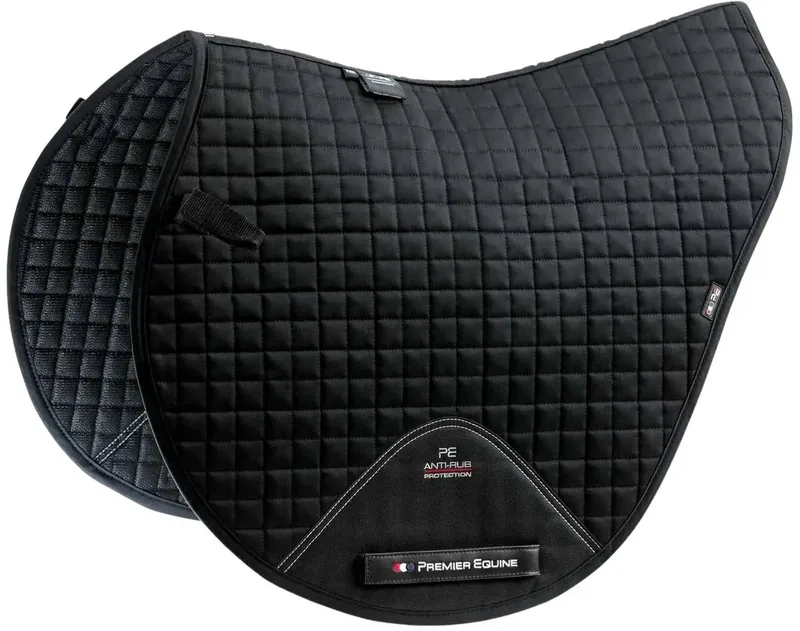 Cc Plain Cotton Cross Country Zadeldekje Zwart Full de Premier Equine en Noir – photo produit