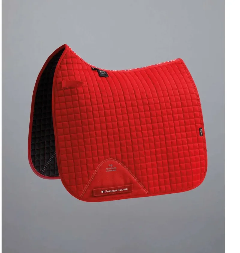 Cc Plain Cotton Dressage Square Zadeldekje Oranje Full von Premier Equine in Rot – Produktfoto