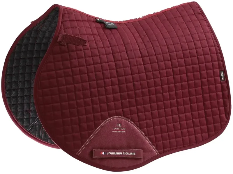 Cc Plain Cotton Gp/ Zadeldekje Paars Full van Premier Equine in Bordeauxrood – productfoto