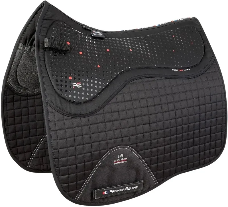 Cc Tech Grip Pro Anti Slip Dressage Square Zadeldekje Full von Premier Equine in Schwarz – Produktfoto