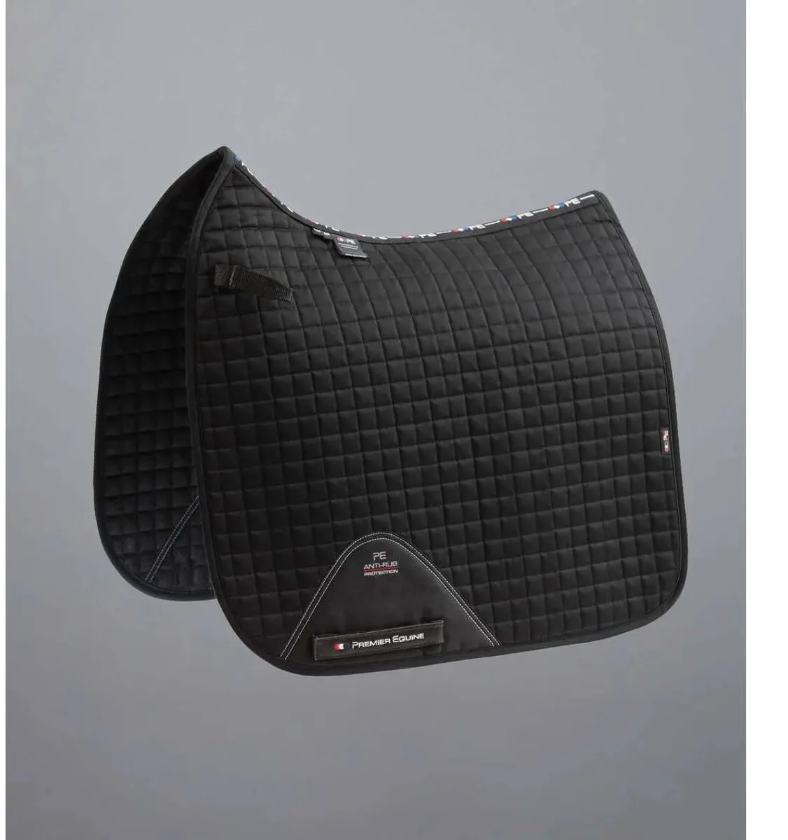Dressuurmat voor paarden in effen katoen Premier Equine Close Contact fra Premier Equine i Sort – produktbillede