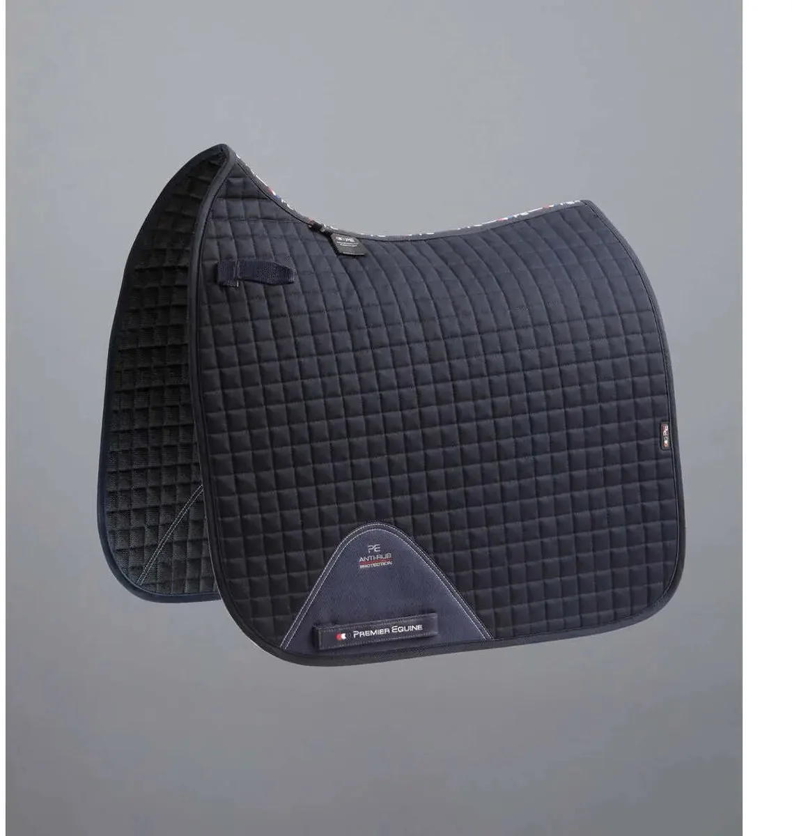 Dressuurmat voor paarden in effen katoen Premier Equine Close Contact von Premier Equine in Marine – Produktfoto