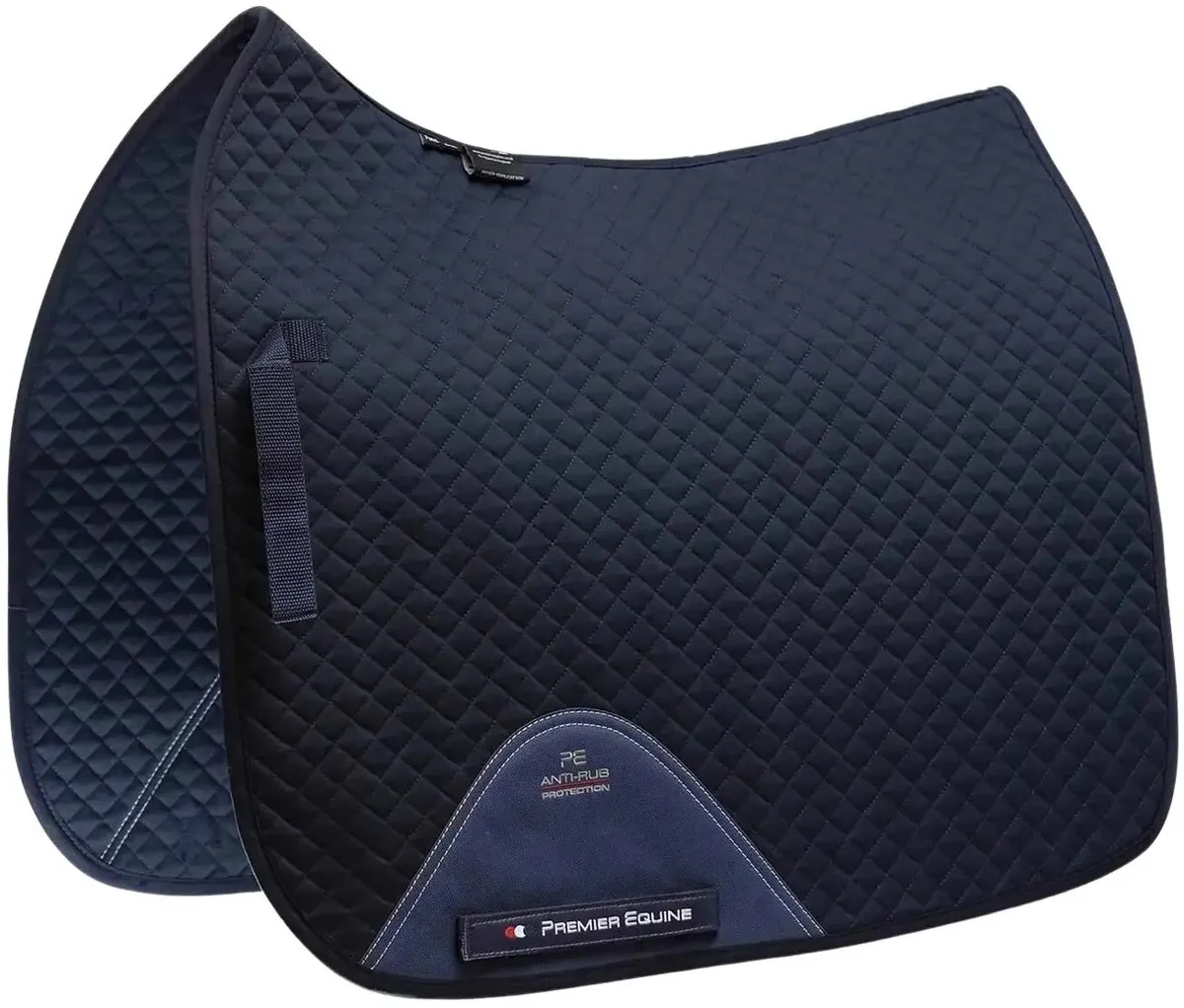 Dressuurmat voor paarden in effen katoen Premier Equine Pony fra Premier Equine i Marine – produktbillede