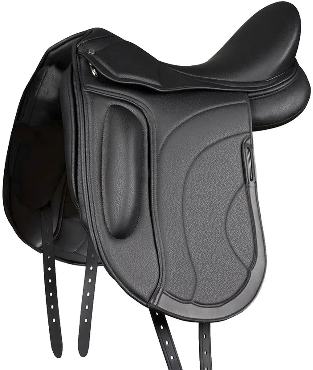 Dressuurzadel voor paarden Premier Equine Montpellier van Premier Equine in Zwart – productfoto