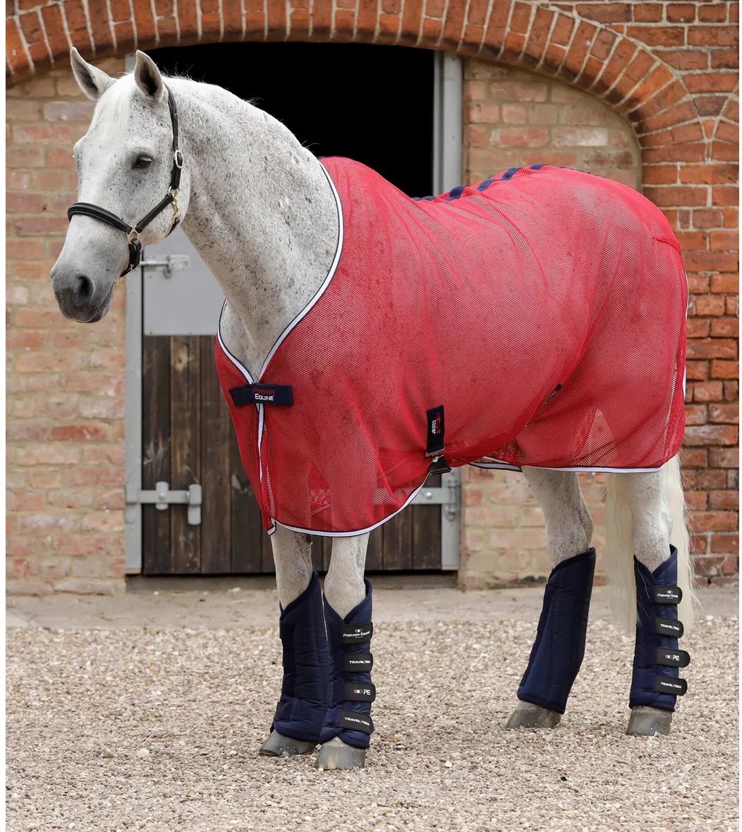 Drooghemd voor paarden Premier Equine Net-Air de Premier Equine en Rouge – photo produit