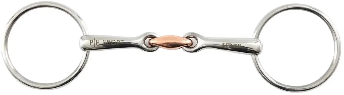 Dubbelgebroken bit met koperen pad Premier Equine från Premier Equine i Silver – produktbild