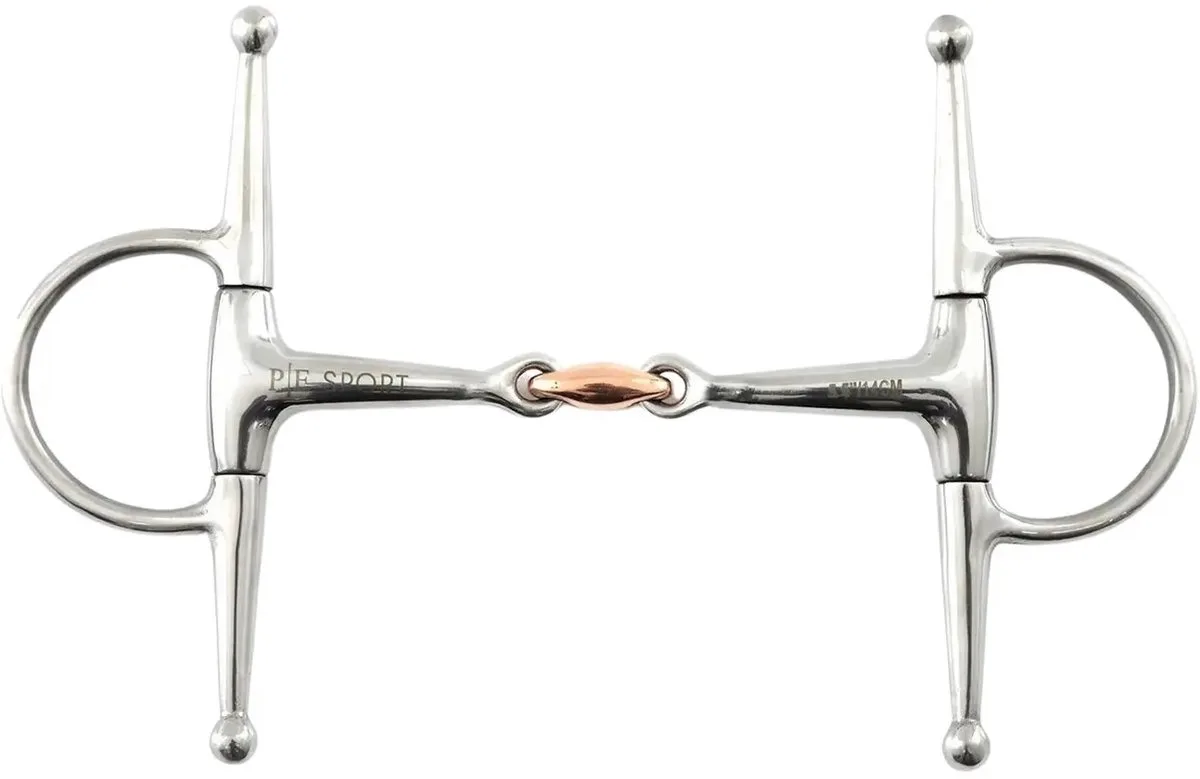 Dubbelgebroken naaldbit met koperen ruit Premier Equine de Premier Equine en Argent – photo produit