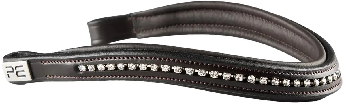 Frontaal voor paard Premier Equine Swarovski van Premier Equine in Donker havana – productfoto