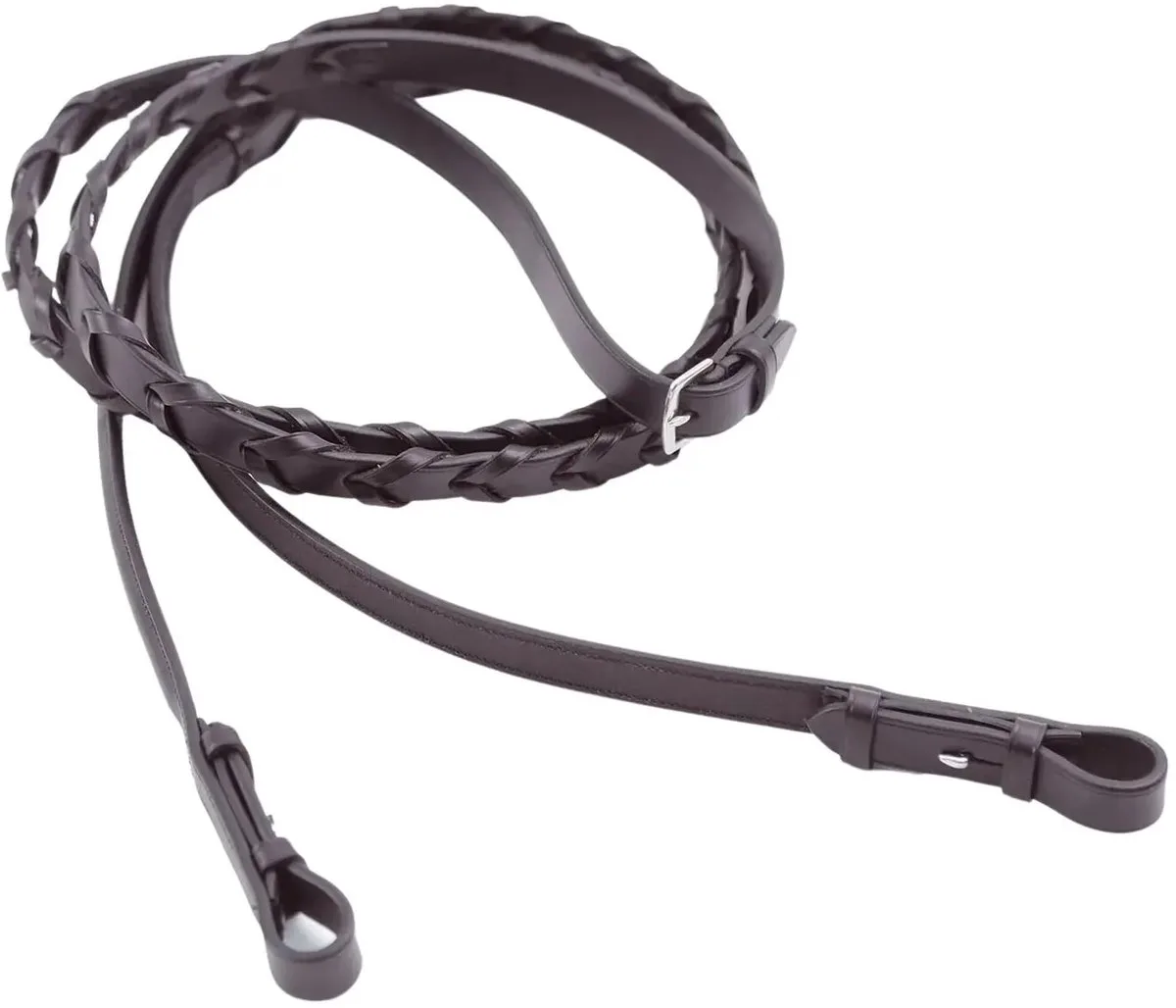 Geregen paardenteugels Premier Equine Pietro fra Premier Equine i Donkerbruin – produktbillede