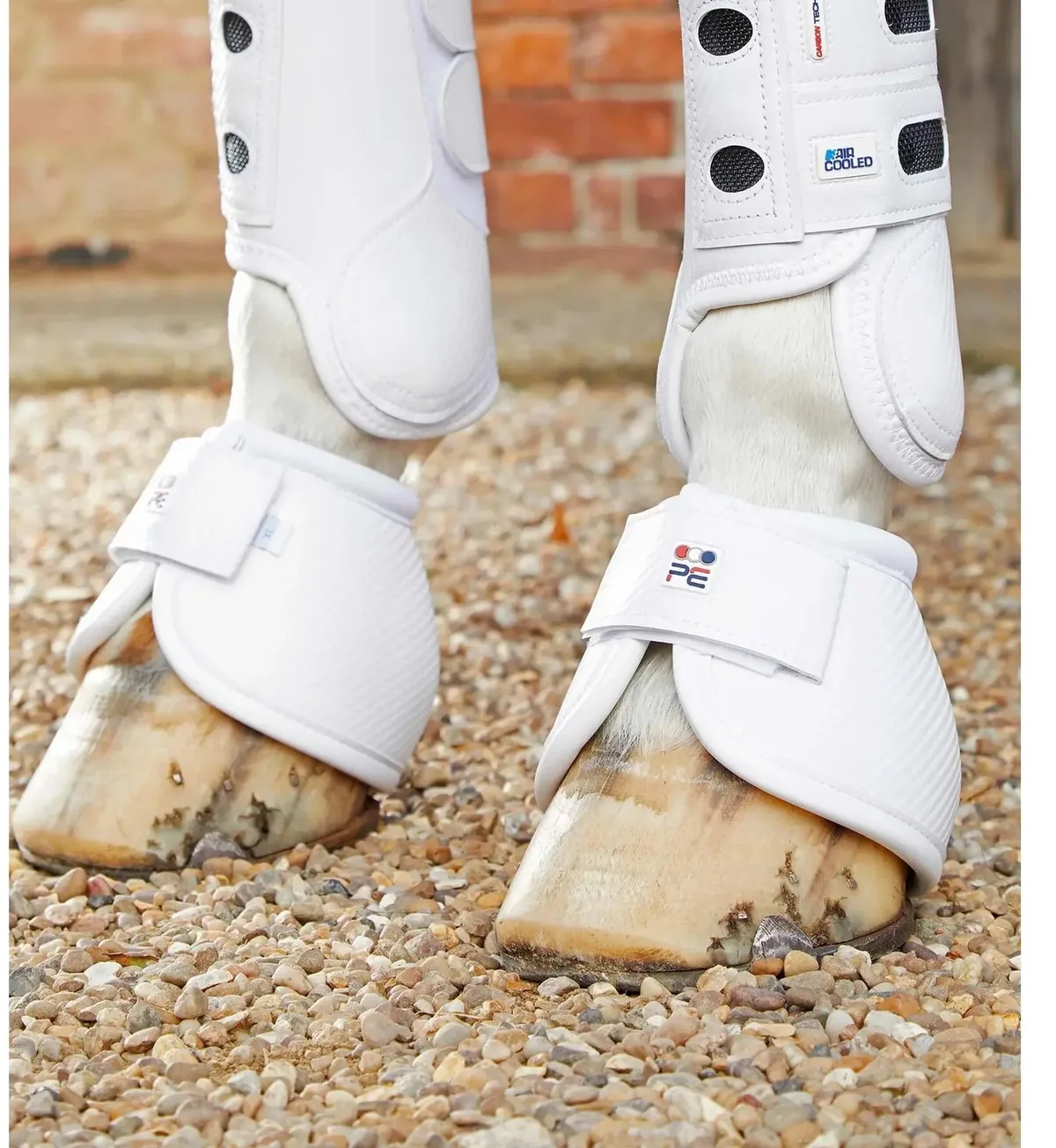 Handschoenovertrek voor paarden Premier Equine Carbon Tech Kevlar No-Turn by Premier Equine in White – product photo