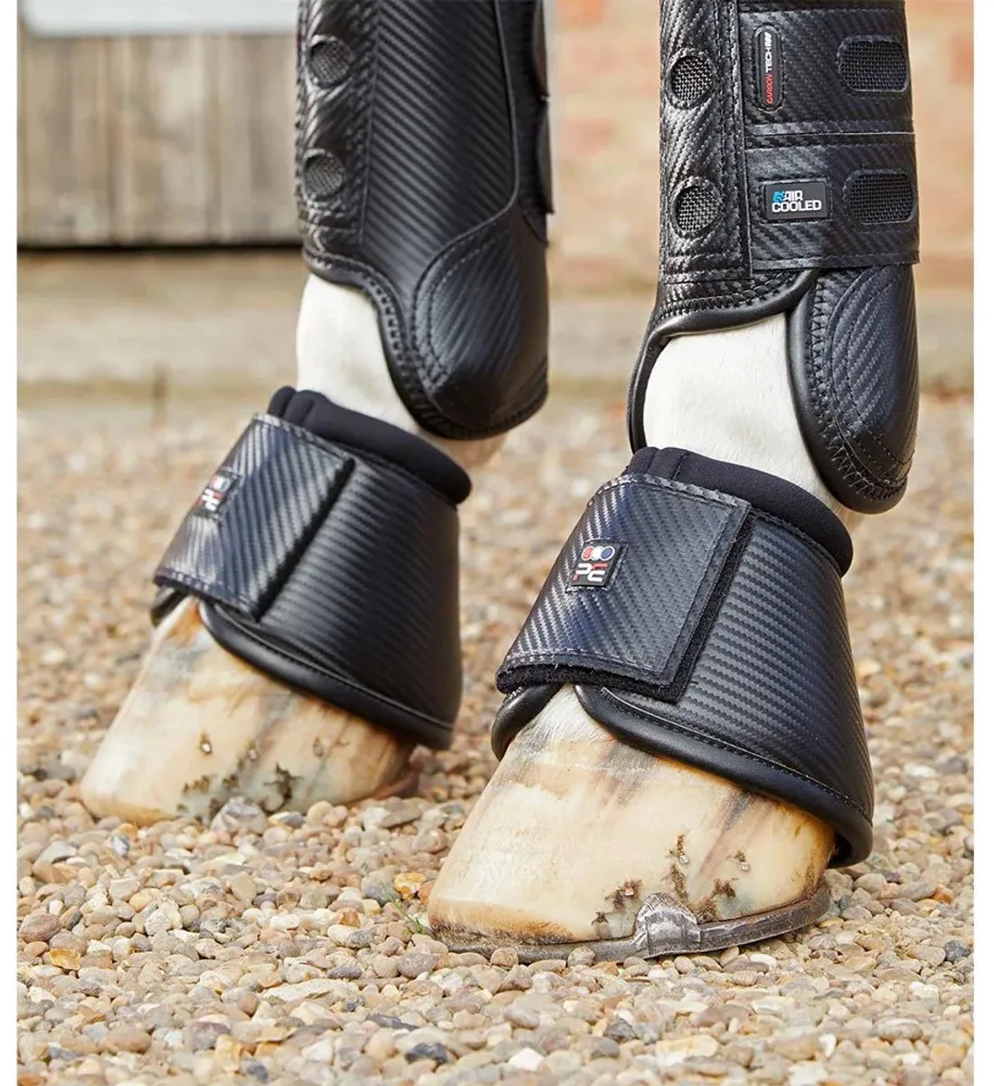 Handschoenovertrek voor paarden Premier Equine Carbon Wrap Over Reach de Premier Equine en Noir – photo produit