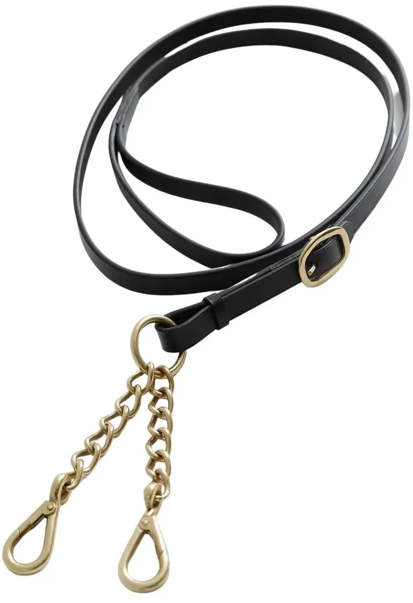 Lederen display rieten met kettingen Premier Equine från Premier Equine i Svart – produktbild