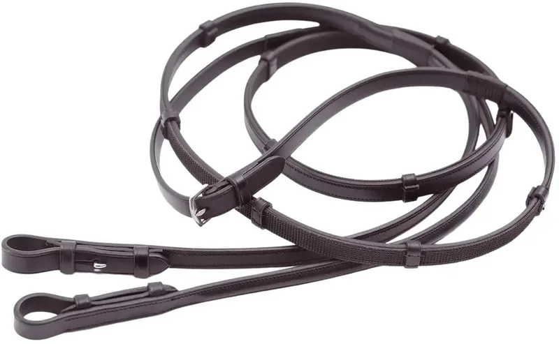 Lederen teugels met grip Premier Equine Salvatore by Premier Equine in Donkerbruin – product photo