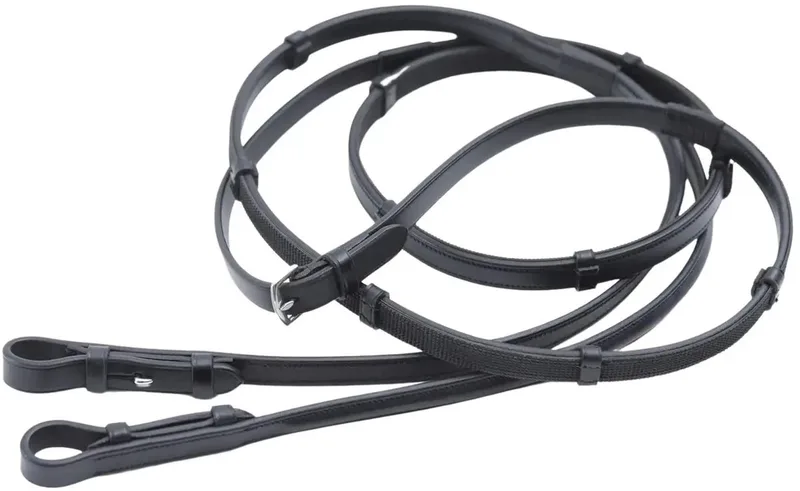 Lederen teugels met grip Premier Equine Salvatore von Premier Equine in Schwarz – Produktfoto