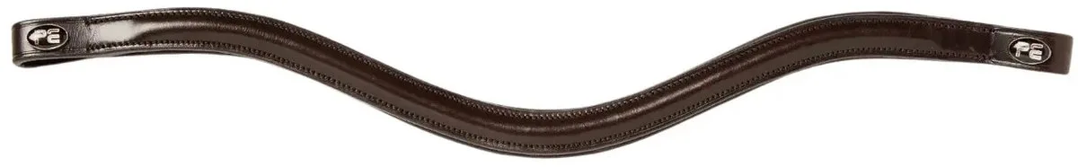 Liscio Plain Shaped Leather Frontriemen Cob från Premier Equine i Brun – produktbild