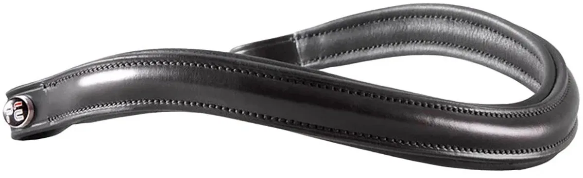 Liscio Plain Shaped Leather Frontriemen Cob från Premier Equine i Svart – produktbild