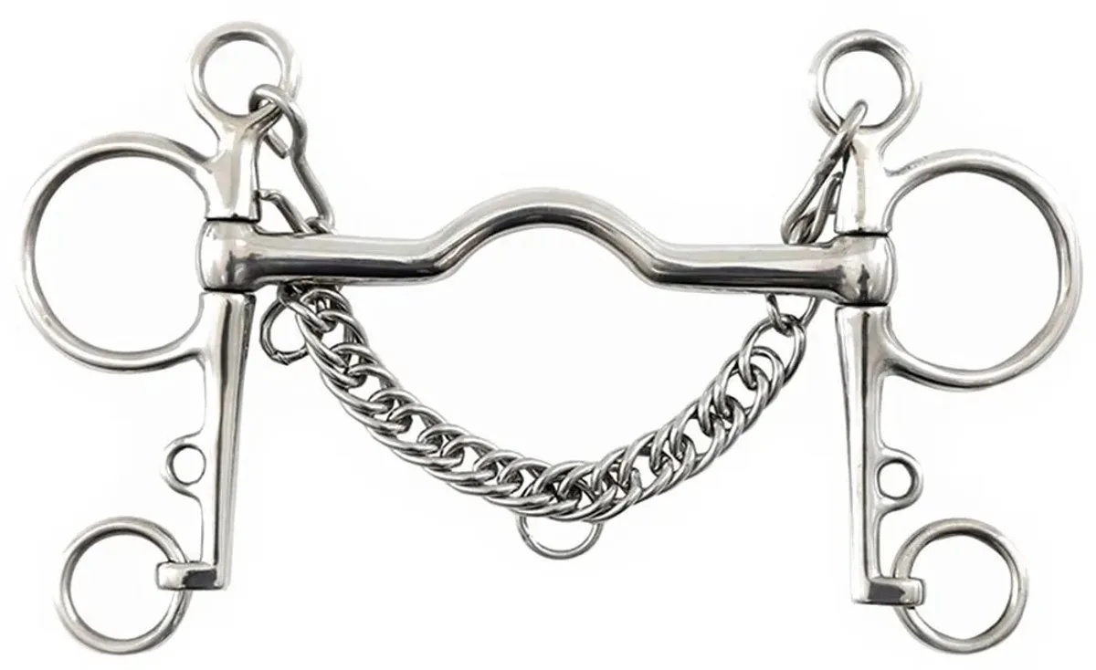 Medium pelham bit met curb ketting Premier Equine de Premier Equine en Metal – photo produit