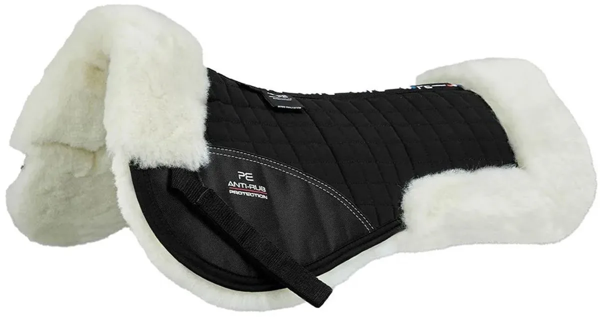 Merino Wool Halve Pad Zwart Full från Premier Equine i Svart, Natural Wool – produktbild
