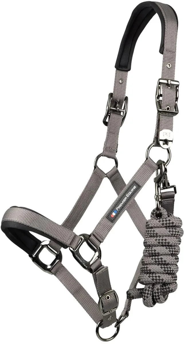 Nylon halster voor paard Premier Equine Corda by Premier Equine in Grey – product photo