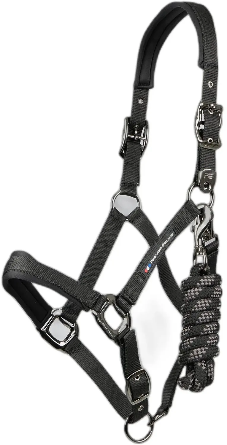 Nylon halster voor paard Premier Equine Corda by Premier Equine in Black – product photo