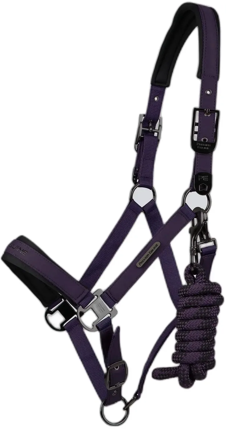 Nylon halster voor paard Premier Equine Duco by Premier Equine in Druif – product photo