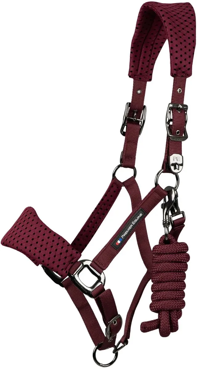 Nylon halster voor paard Premier Equine Necto 3D by Premier Equine in Bordeauxrood – product photo