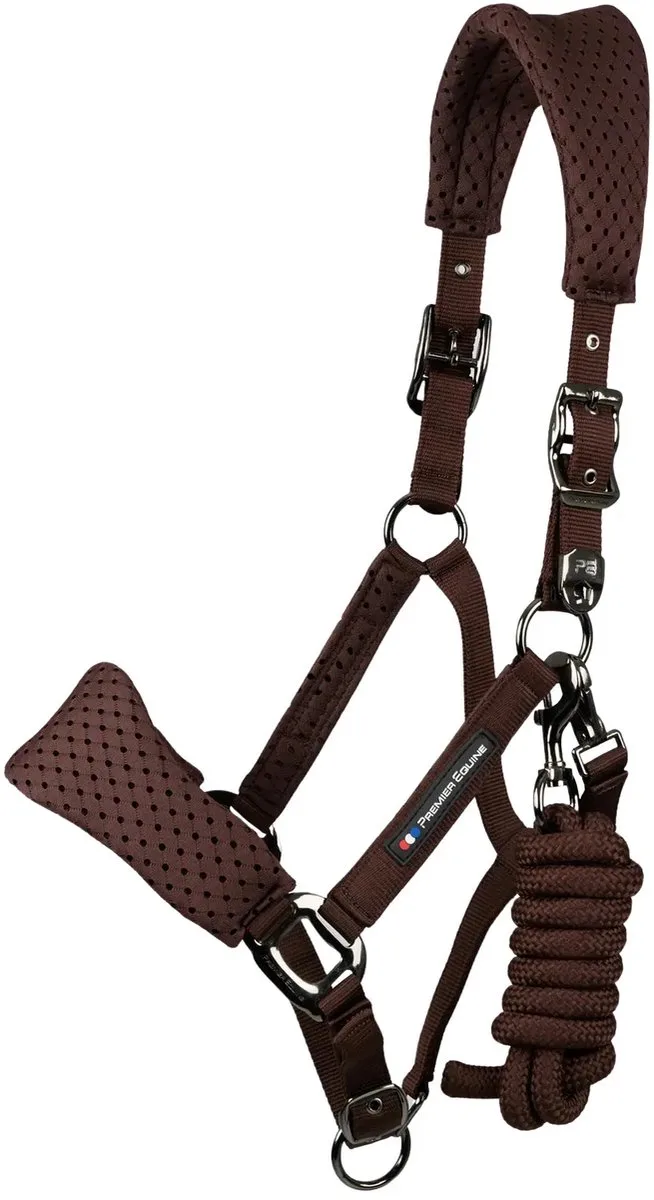Nylon halster voor paard Premier Equine Necto 3D by Premier Equine in Brown – product photo