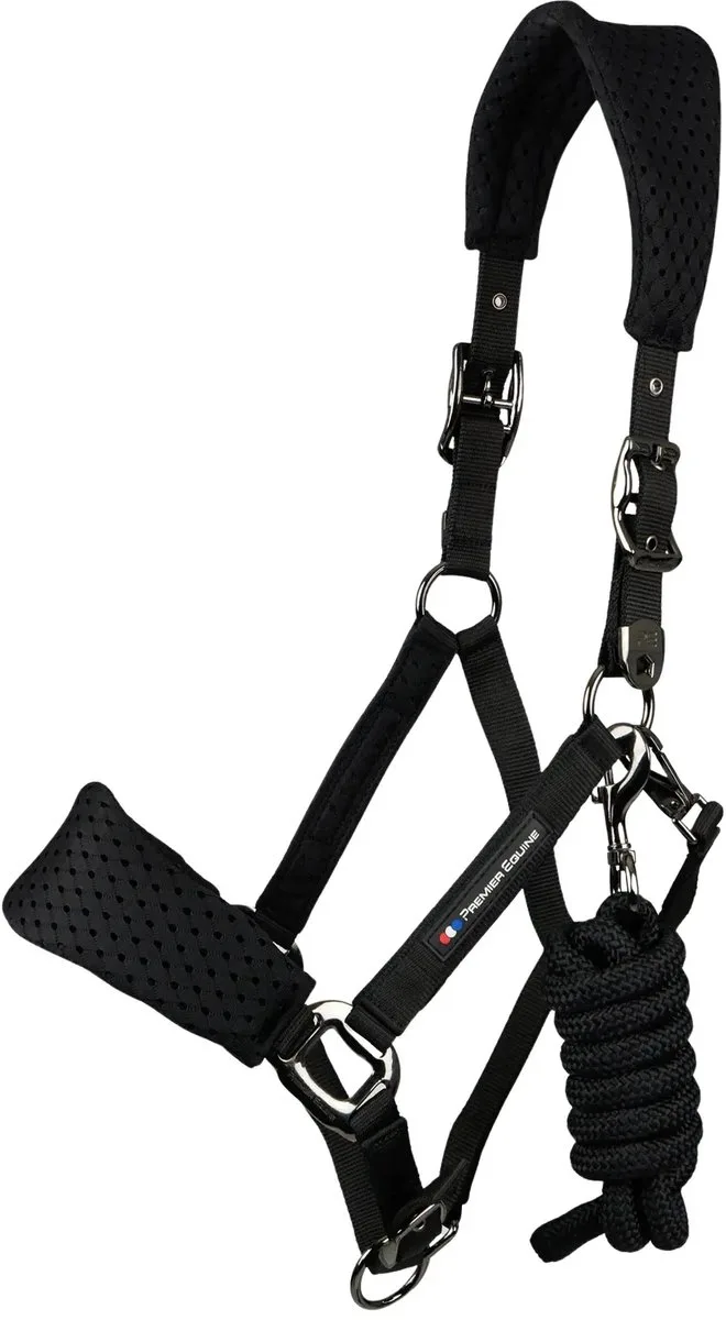 Nylon halster voor paard Premier Equine Necto 3D von Premier Equine in Schwarz – Produktfoto
