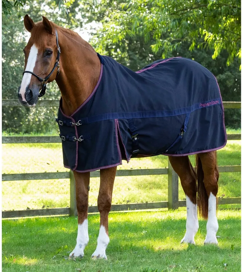 Paardendeken katoen Premier Equine Barrasso 450 g by Premier Equine in Marine – product photo