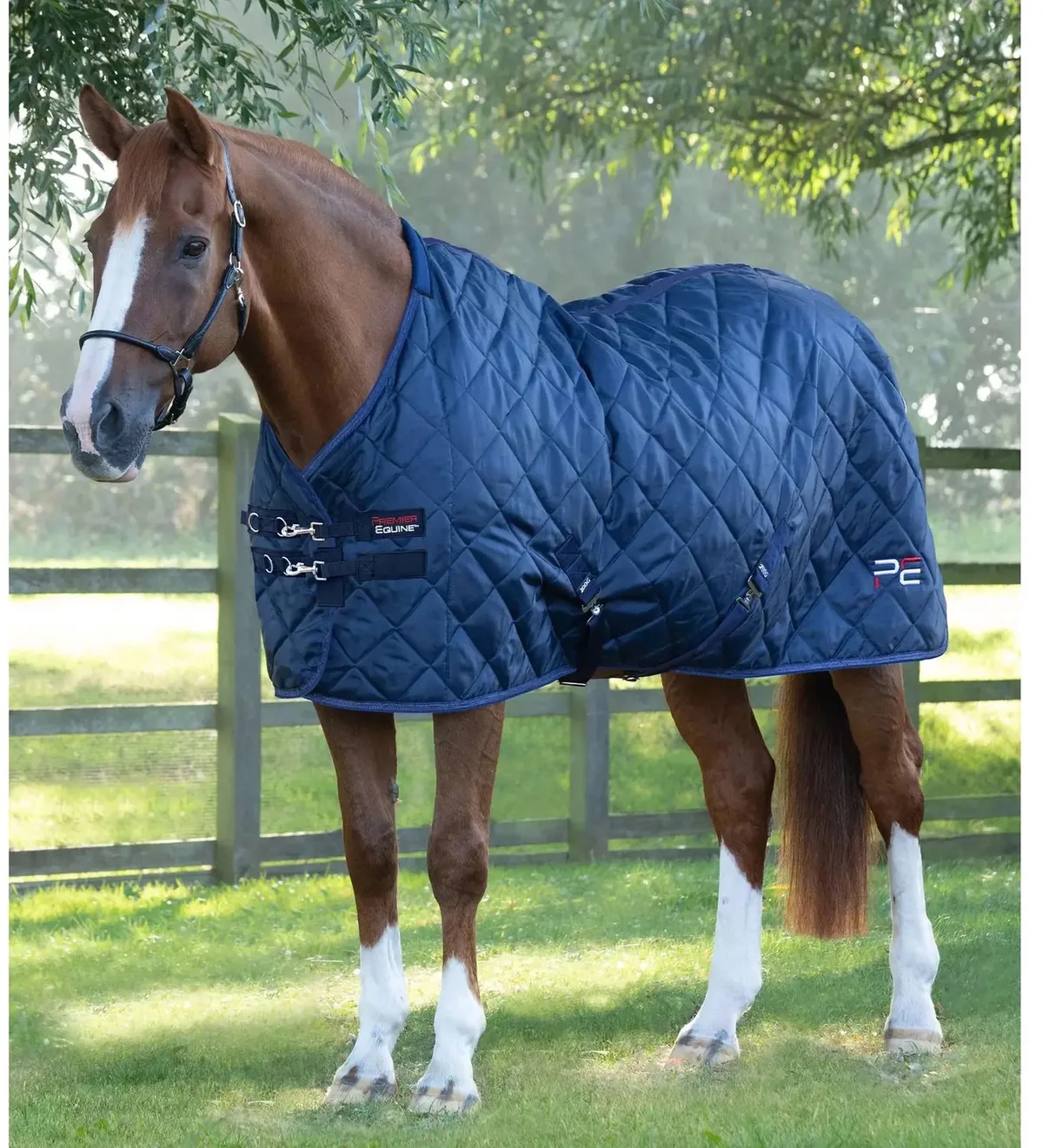 Paardendeken Premier Equine 200g fra Premier Equine i Marine – produktbillede