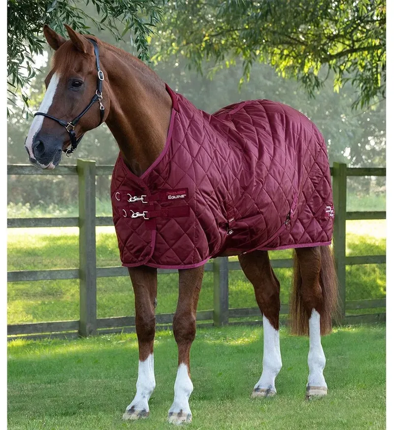 Paardendeken Premier Equine Tuscan 200 g de Premier Equine en Bordeauxrood – photo produit