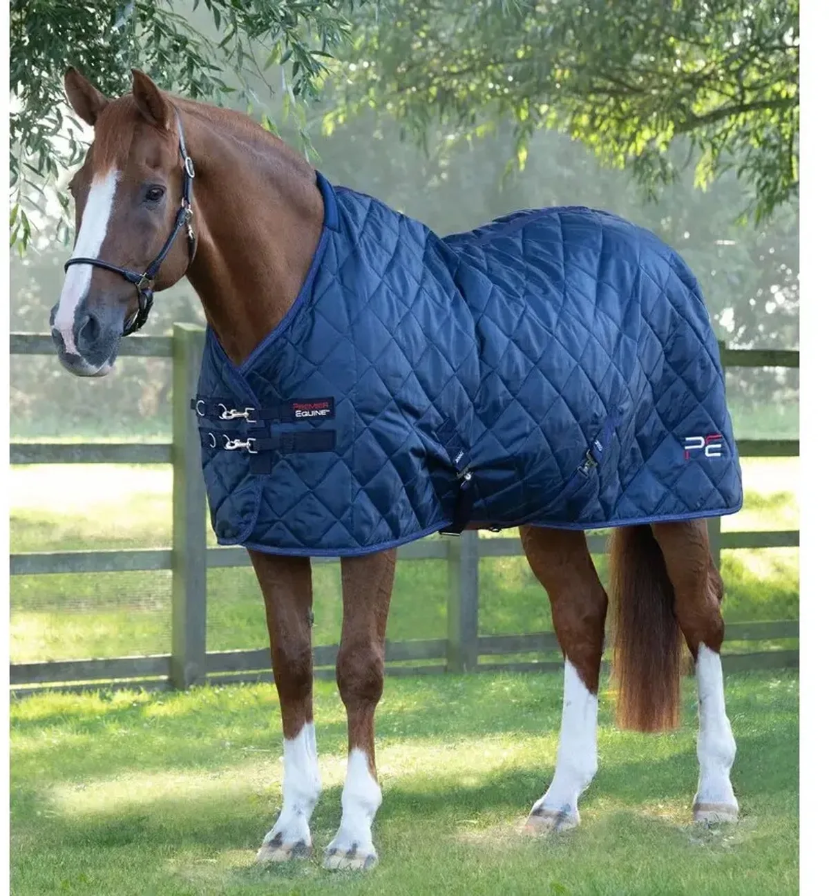 Paardendeken Premier Equine Tuscan 200 g van Premier Equine in Marine – productfoto