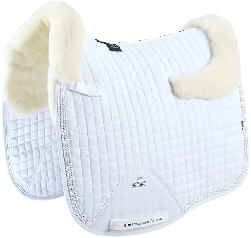 Pony Cc Merino Wool European Dressage Square Zadeldekje Wit Pony de Premier Equine en Blanc, Natural Wool – photo produit