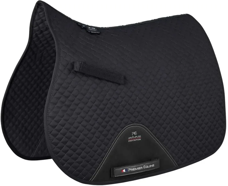 Pony Plain Cotton Gp Zadeldekje Pony by Premier Equine in Black – product photo