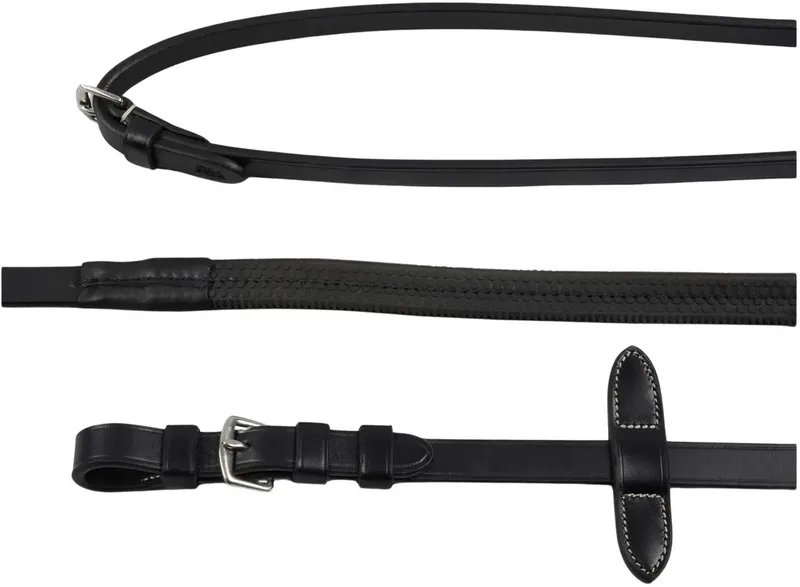Rubber teugels voor paarden Premier Equine Cassano von Premier Equine in Schwarz – Produktfoto
