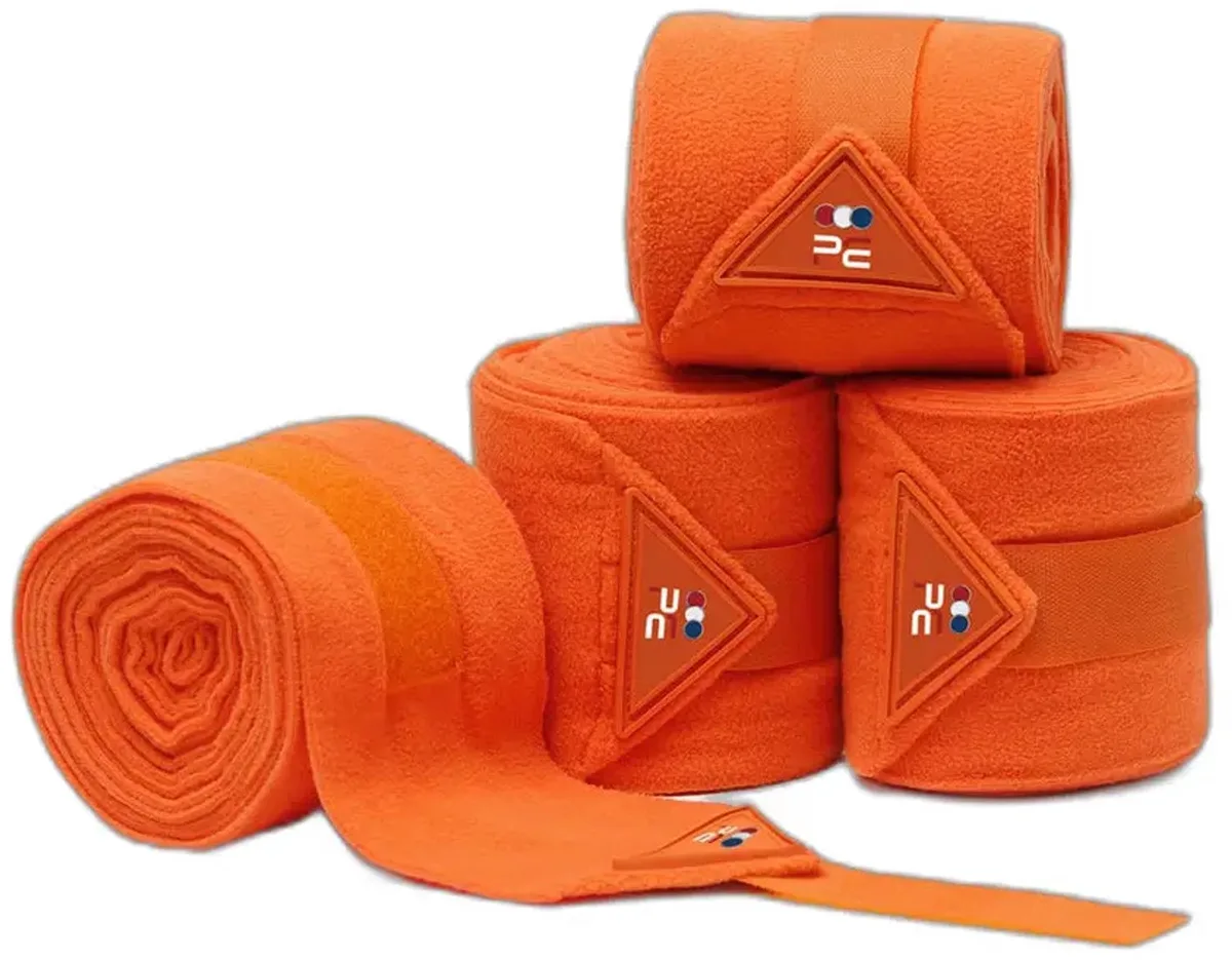 Set van 4 polobanden voor paarden Premier Equine de Premier Equine en Orange – photo produit
