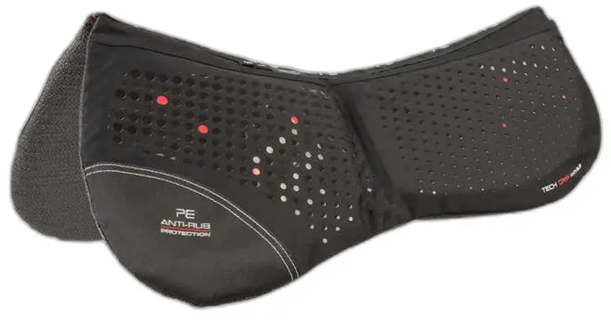 Tech Grip Pro Anti Slip Correction Halve Pad Zwart Full fra Premier Equine i Sort, Black Anti-Rub Patch – produktbillede