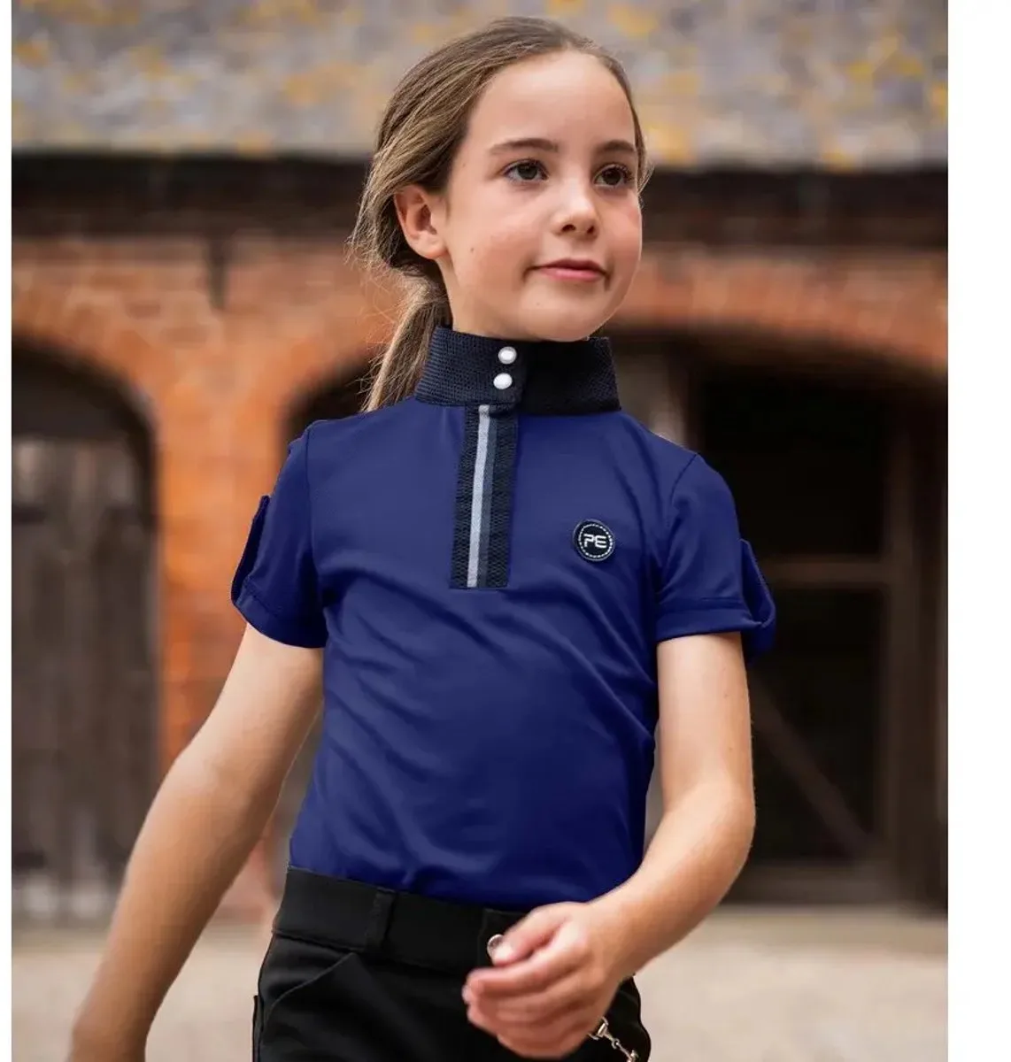 Technisch ruitershirt voor meisjes Premier Equine Mini Amia från Premier Equine i Marine – produktbild