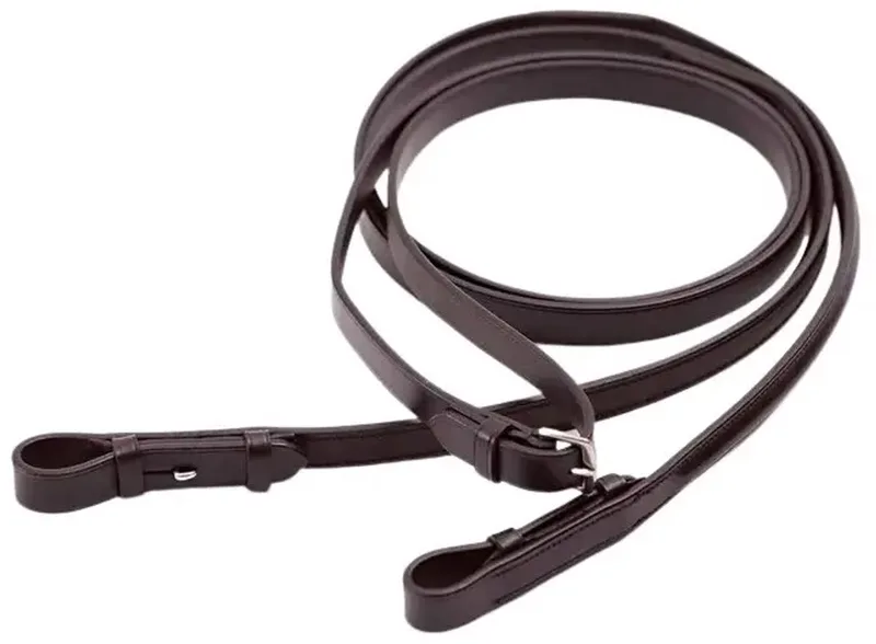 Teugels voor paarden in effen leer Premier Equine Luigi by Premier Equine in Donkerbruin – product photo
