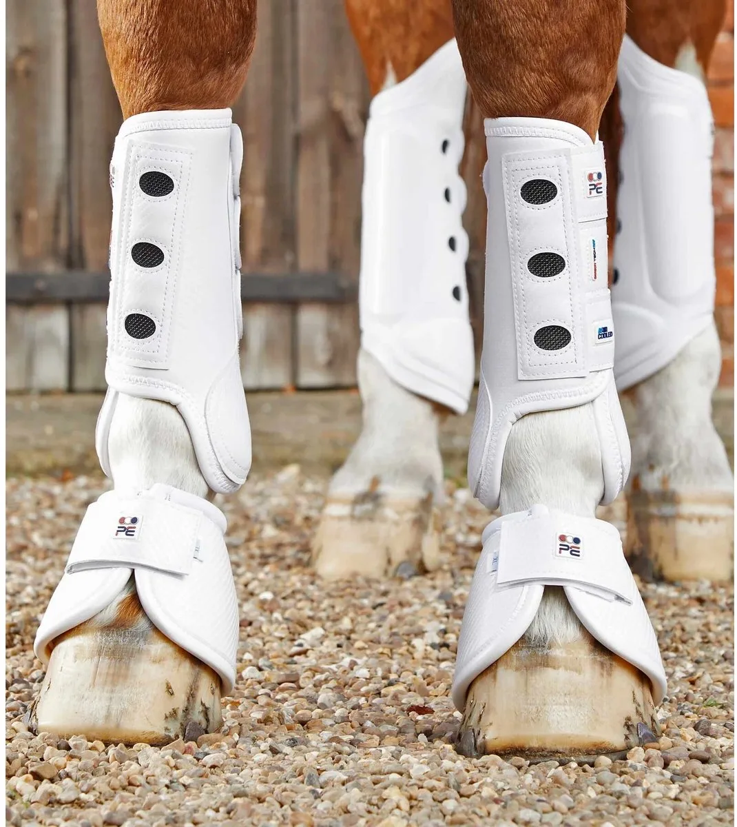 Voorlaarzen voor paarden Premier Equine Carbon Tech Air Cooled fra Premier Equine i Hvid – produktbillede