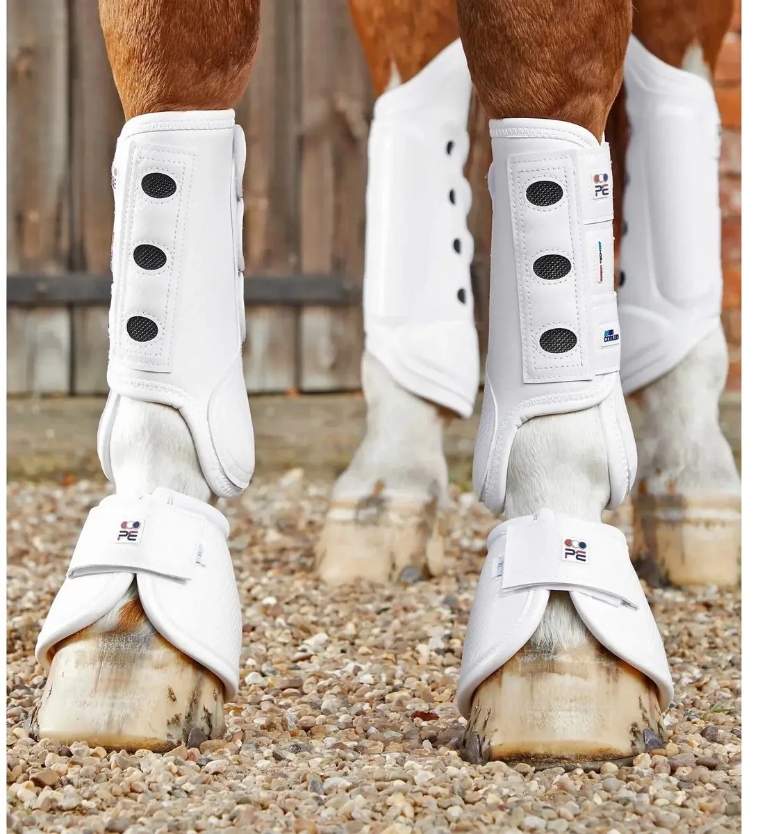 Voorlaarzen voor paarden Premier Equine Carbon Tech Air Cooled fra Premier Equine i Hvid – produktbillede