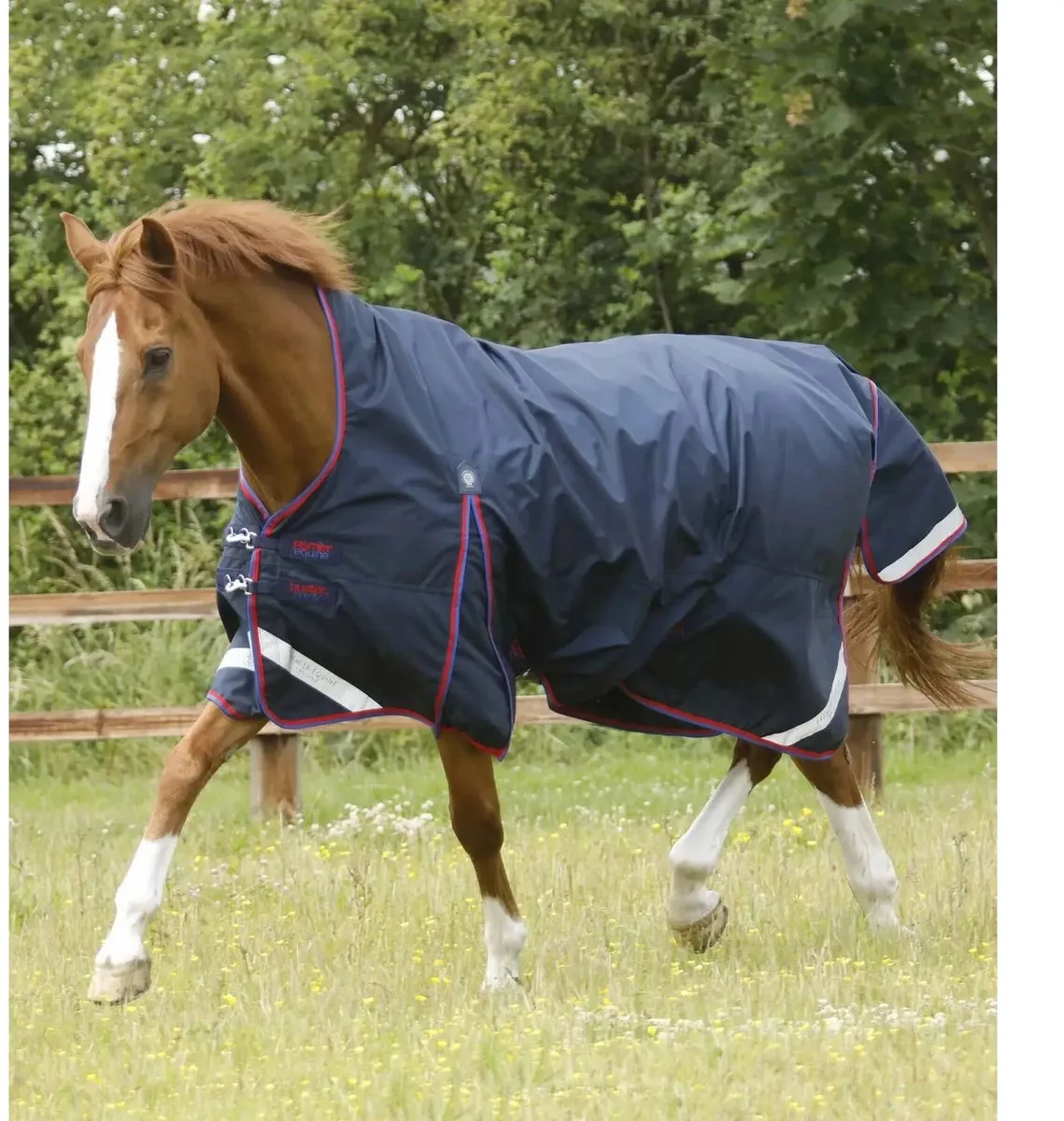 Waterdichte paardendeken Premier Equine Buster Hardy 0 g de Premier Equine en Marine – photo produit