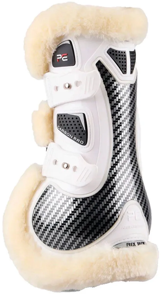 Wollen peesbeschermers voor paarden Premier Equine Carbon Pro Techno by Premier Equine in White – product photo
