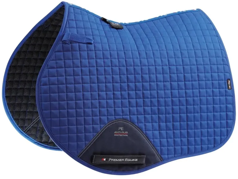 Zadeldek voor paarden in effen katoen Premier Equine Close Contact GP by Premier Equine in Koningsblauw – product photo