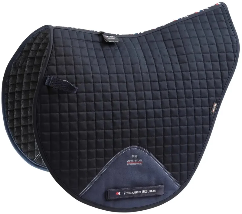 Zadeldek voor paarden in effen katoen Premier Equine Close Contact X- Country by Premier Equine in Marine – product photo