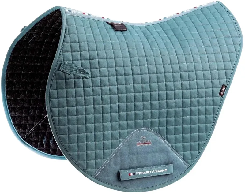 Zadeldek voor paarden in effen katoen Premier Equine Close Contact X- Country by Premier Equine in Turquoise – product photo